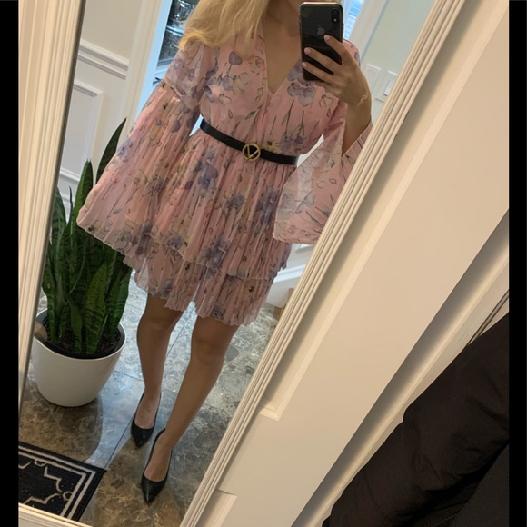 Classy Easter water colour pleated Dress - Picture 7 of 12